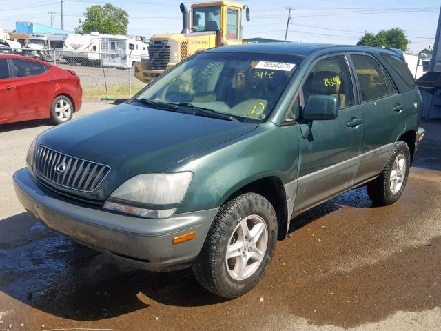 JT6HF10U0Y0127344 - 2000 LEXUS RX 300 GREEN photo 2