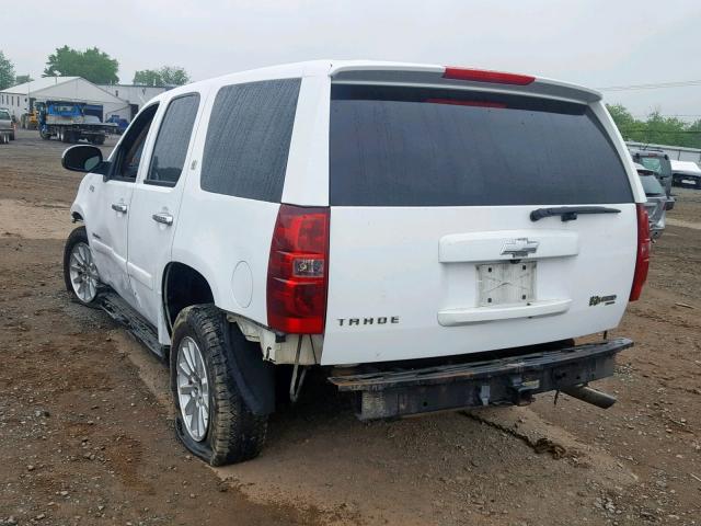 1GNFK135X9R109244 - 2009 CHEVROLET TAHOE HYBR WHITE photo 3