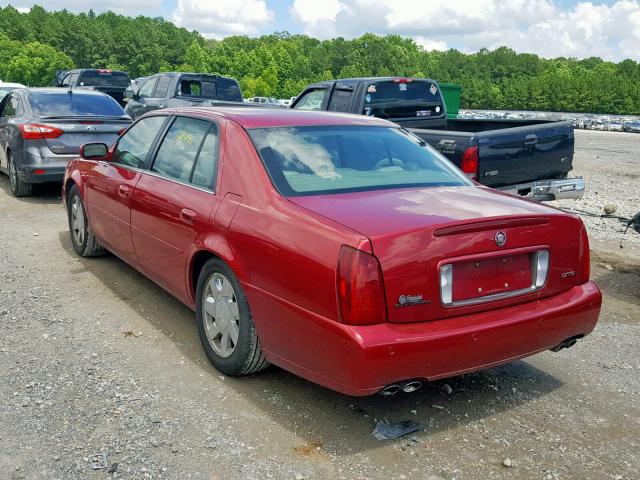 1G6KF57901U267337 - 2001 CADILLAC DEVILLE DT RED photo 3