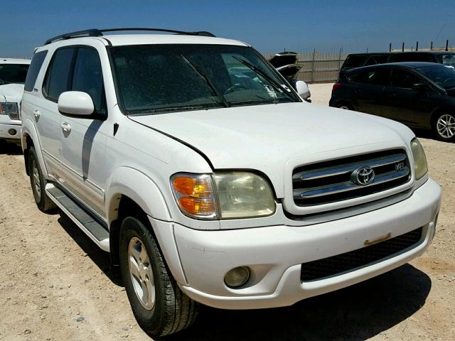 5TDZT38AX2S070795 - 2002 TOYOTA SEQUOIA LI WHITE photo 1