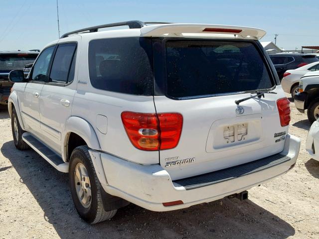 5TDZT38AX2S070795 - 2002 TOYOTA SEQUOIA LI WHITE photo 3