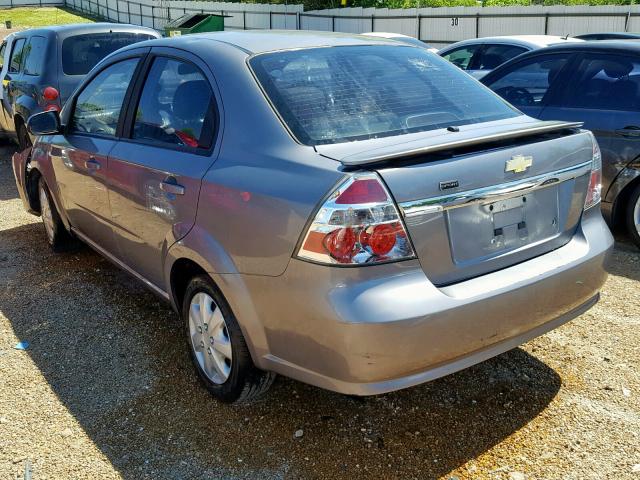KL1TD56637B063612 - 2007 CHEVROLET AVEO BASE Сұр фото 3