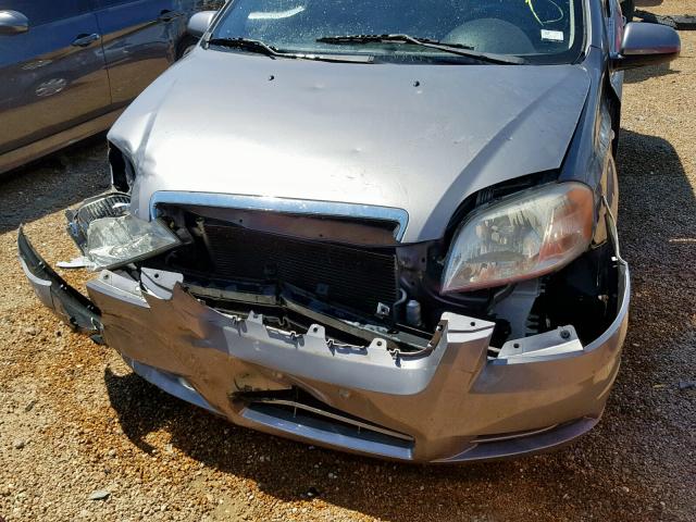 KL1TD56637B063612 - 2007 CHEVROLET AVEO BASE Сұр фото 9