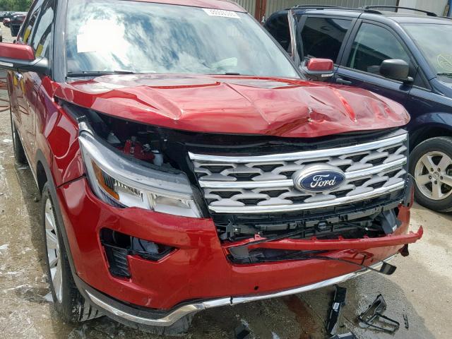 1FM5K7F8XKGB16883 - 2019 FORD EXPLORER L RED photo 9