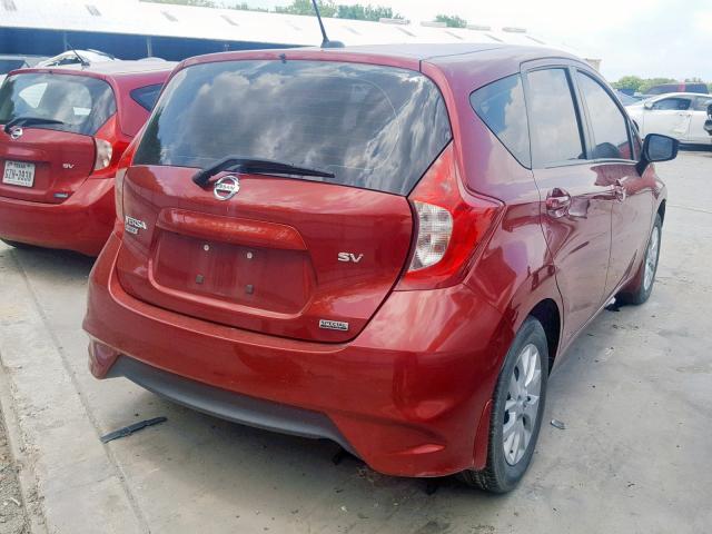 3N1CE2CP0JL355910 - 2018 NISSAN VERSA NOTE RED photo 4