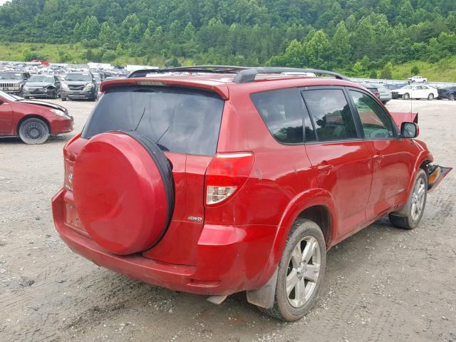 JTMBD32V086088290 - 2008 TOYOTA RAV4 SPORT RED photo 4