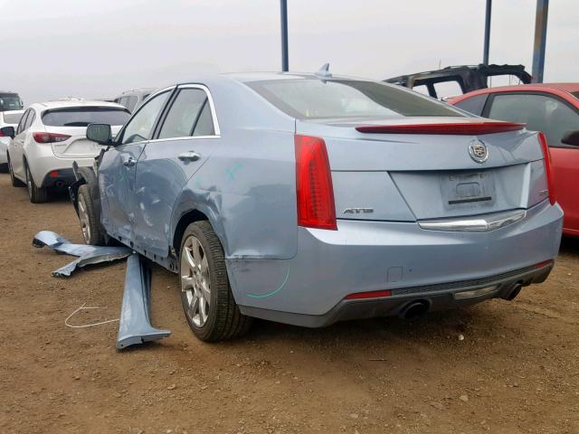 1G6AA5RX6D0150167 - 2013 CADILLAC ATS BLUE photo 3