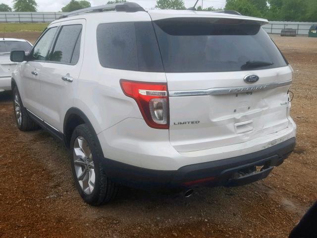 1FM5K8F81DGC90866 - 2013 FORD EXPLORER L WHITE photo 3