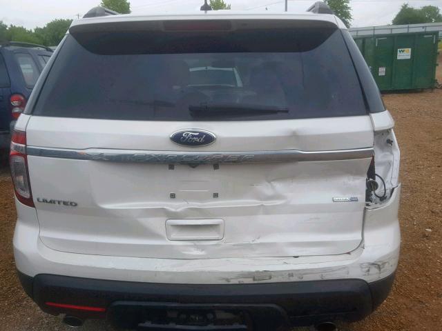 1FM5K8F81DGC90866 - 2013 FORD EXPLORER L WHITE photo 9