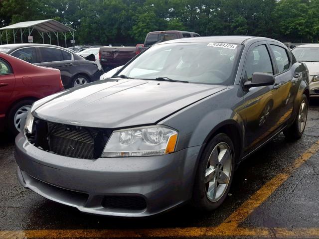 1C3CDZAB5DN565962 - 2013 DODGE AVENGER SE GRAY photo 2