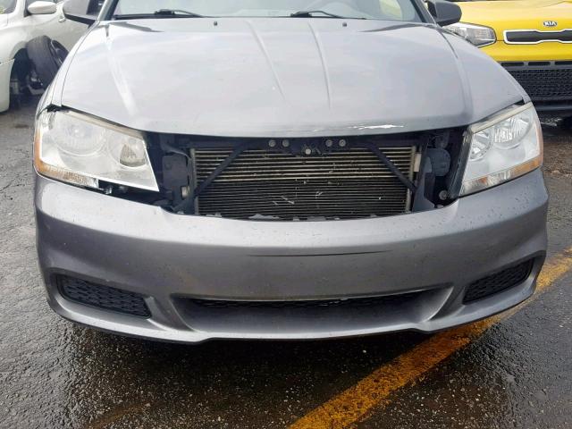 1C3CDZAB5DN565962 - 2013 DODGE AVENGER SE GRAY photo 9