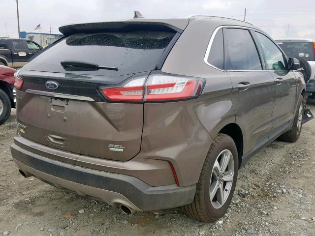 2FMPK3J97KBB34296 - 2019 FORD EDGE SEL BROWN photo 4