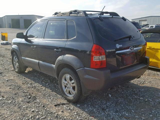 KM8JN12D37U668868 - 2007 HYUNDAI TUCSON SE BLACK photo 3