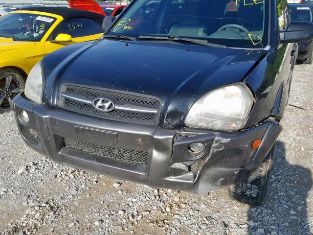 KM8JN12D37U668868 - 2007 HYUNDAI TUCSON SE BLACK photo 9