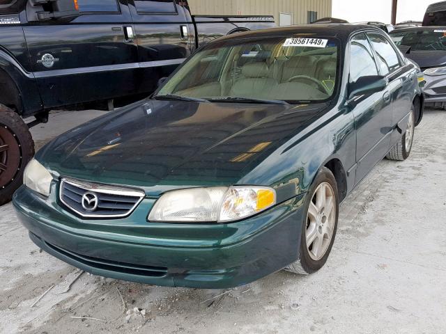 1YVGF22D715217147 - 2001 MAZDA 626 ES GREEN photo 2