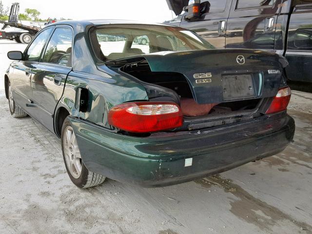 1YVGF22D715217147 - 2001 MAZDA 626 ES GREEN photo 3