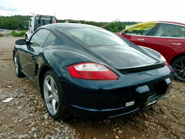 WP0AB29858U782402 - 2008 PORSCHE CAYMAN S BLUE photo 3