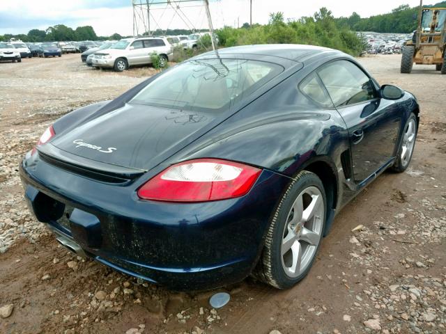 WP0AB29858U782402 - 2008 PORSCHE CAYMAN S BLUE photo 4