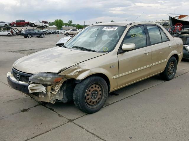 JM1BJ225221613633 - 2002 MAZDA PROTEGE DX GOLD photo 2