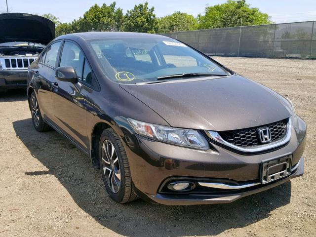 2HGFB2F94DH509601 - 2013 HONDA CIVIC EXL BROWN photo 1