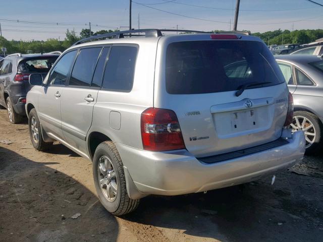 JTEEP21A660181758 - 2006 TOYOTA HIGHLANDER SILVER photo 3