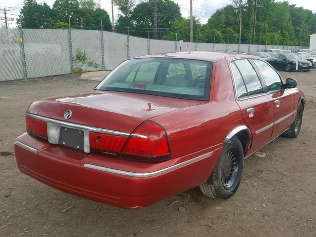 2MEFM75W4WX673256 - 1998 MERCURY GRAND MARQ RED photo 4