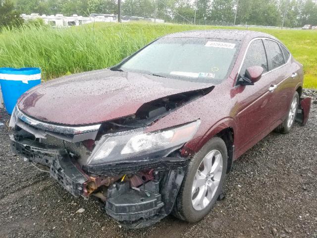 5J6TF2H57CL011467 - 2012 HONDA CROSSTOUR MAROON photo 2