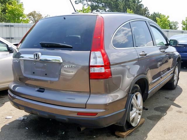 5J6RE4H72BL035894 - 2011 HONDA CR-V EXL GRAY photo 4