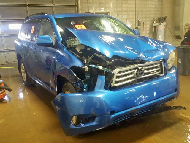 JTEDS41A082004104 - 2008 TOYOTA HIGHLANDER BLUE photo 1