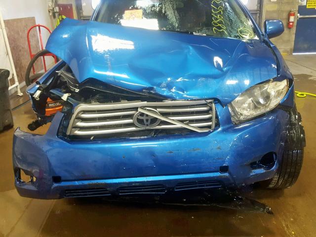 JTEDS41A082004104 - 2008 TOYOTA HIGHLANDER BLUE photo 7