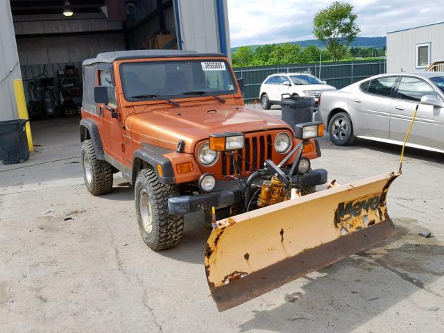 1J4FA49S71P318770 - 2001 JEEP WRANGLER / ORANGE photo 1