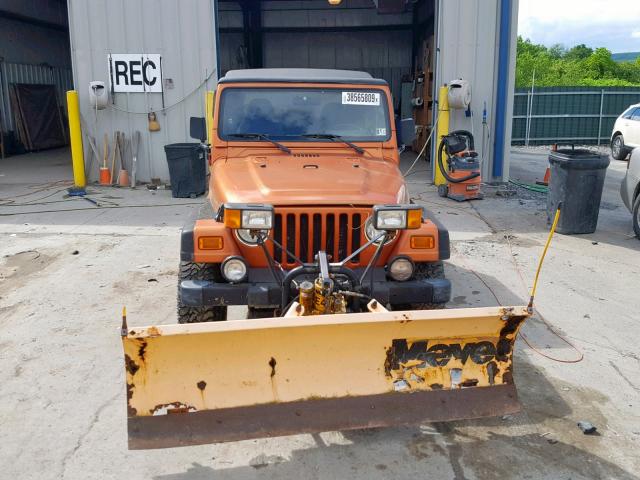 1J4FA49S71P318770 - 2001 JEEP WRANGLER / ORANGE photo 9