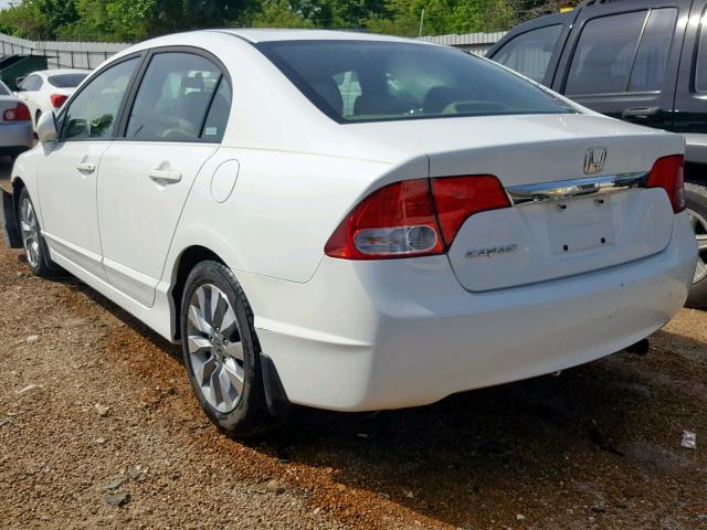 19XFA16919E028767 - 2009 HONDA CIVIC EXL WHITE photo 3