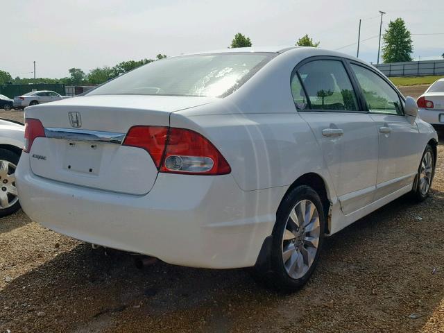 19XFA16919E028767 - 2009 HONDA CIVIC EXL WHITE photo 4