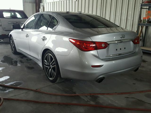 JN1AV7AP6FM790323 - 2015 INFINITI Q50 HYBRID SILVER photo 3