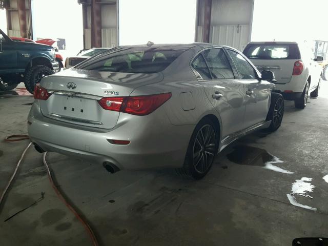 JN1AV7AP6FM790323 - 2015 INFINITI Q50 HYBRID SILVER photo 4