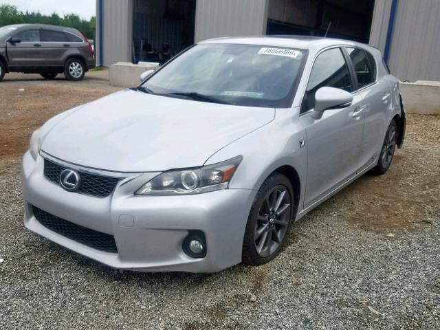 JTHKD5BH2C2101349 - 2012 LEXUS CT 200 GRAY photo 2