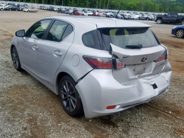 JTHKD5BH2C2101349 - 2012 LEXUS CT 200 GRAY photo 3