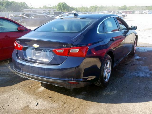 1G1ZB5ST6GF304987 - 2016 CHEVROLET MALIBU LS BLUE photo 4