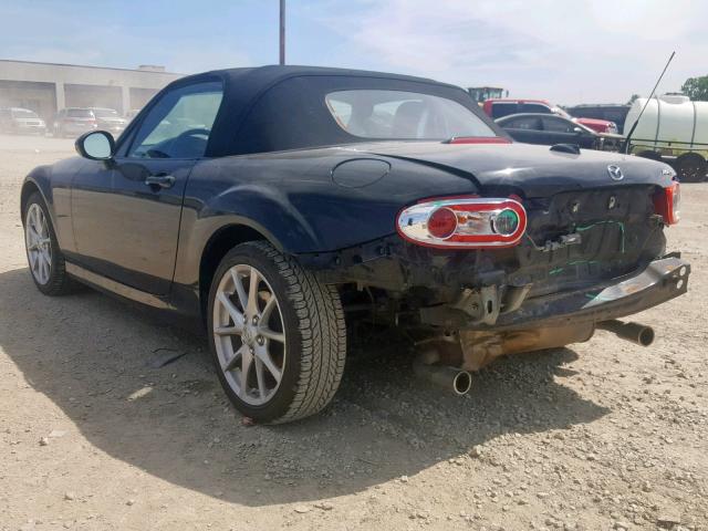 JM1NC2NF8B0213397 - 2011 MAZDA MX-5 MIATA BLACK photo 3