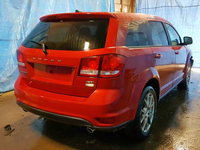 3C4PDCEG9JT523516 - 2018 DODGE JOURNEY GT RED photo 4