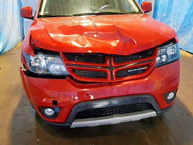 3C4PDCEG9JT523516 - 2018 DODGE JOURNEY GT RED photo 9