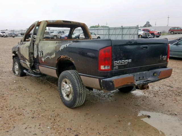 3D7KU26D33G717775 - 2003 DODGE RAM 2500 S დამწვარი ფოტო 3