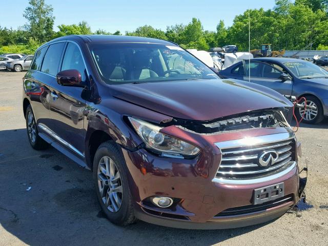 5N1AL0MM7DC308632 - 2013 INFINITI JX35 MAROON photo 1