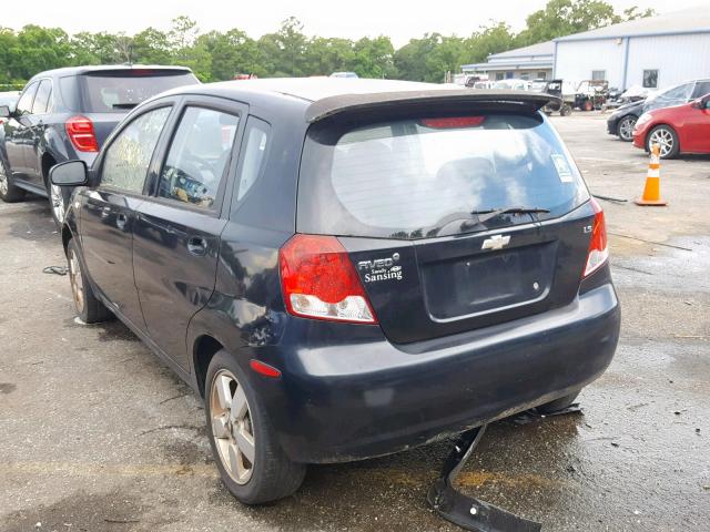 KL1TD66648B075792 - 2008 CHEVROLET AVEO BASE Қара фото 3