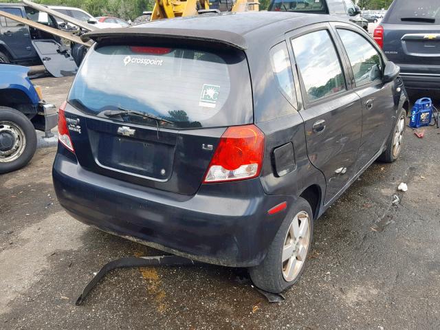 KL1TD66648B075792 - 2008 CHEVROLET AVEO BASE Қара фото 4