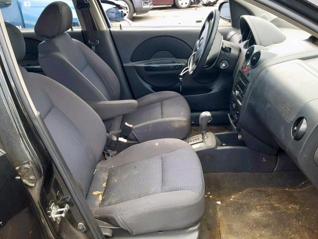 KL1TD66648B075792 - 2008 CHEVROLET AVEO BASE Қара фото 5