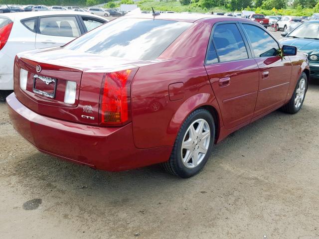 1G6DP577370138920 - 2007 CADILLAC CTS HI FEA BURGUNDY photo 4