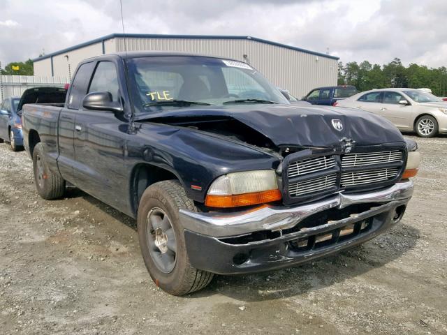 1B7FL22P7WS743372 - 1998 DODGE DAKOTA BLACK photo 1