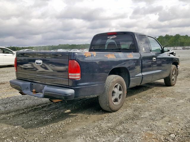 1B7FL22P7WS743372 - 1998 DODGE DAKOTA BLACK photo 4